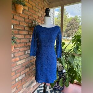 Vince Camuto Royal Blue Lace Cocktail Dress